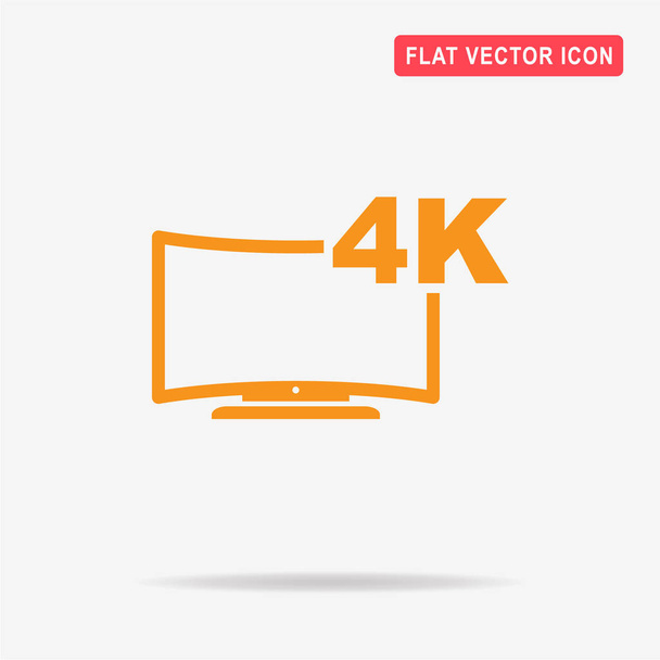4 k テレビのアイコン。デザインのベクトルの概念図. - ベクター画像