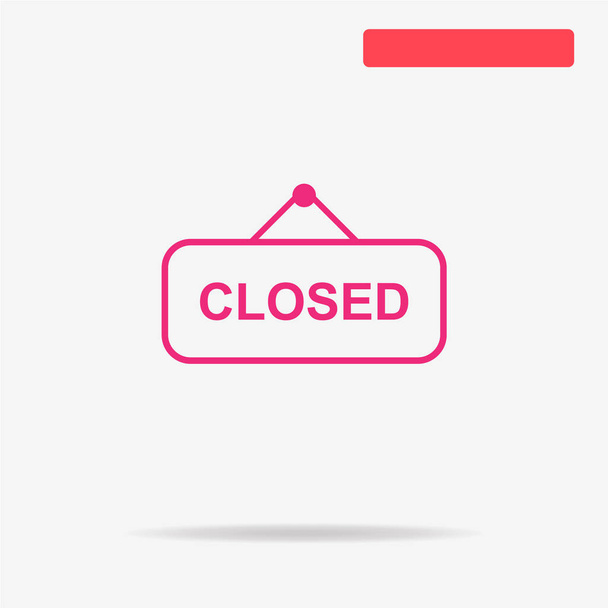 Closed banner icon. Vector concept illustration for design. - Vector, Image
