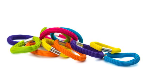barevné gumičky pro vlasy, samostatný - Fotografie, Obrázek