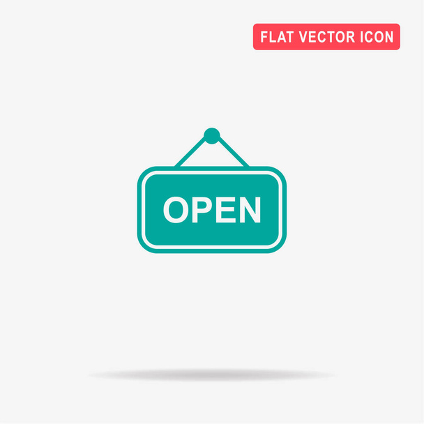 Open banner icon. Vector concept illustration for design. - Vector, Image