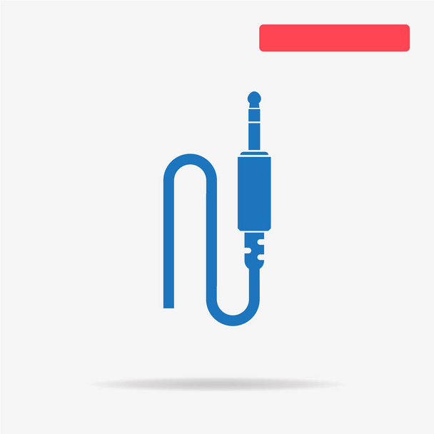 Audio cable icon. Vector concept illustration for design. - Vector, Image