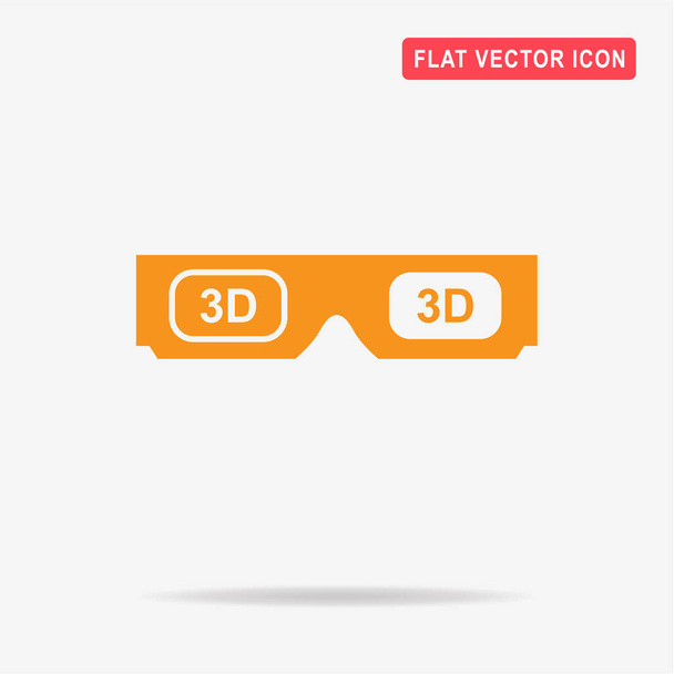 3D γυαλιά-εικονίδιο. Vector εικονογράφηση έννοια για το σχεδιασμό. - Διάνυσμα, εικόνα