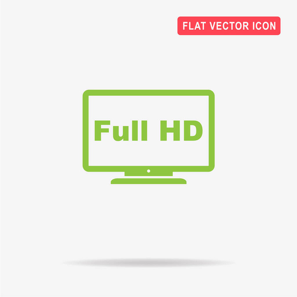 A teljes hd tv ikonra. Vektor-koncepció illusztráció design. - Vektor, kép