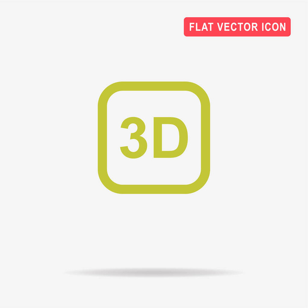 3D-Symbol. Vektor-Konzept Illustration für Design. - Vektor, Bild