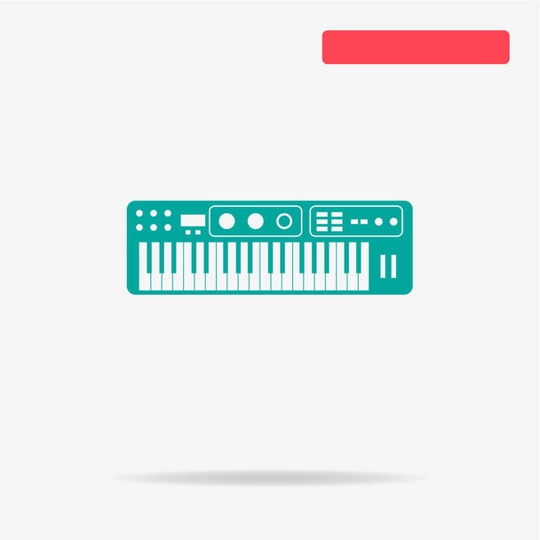Electronic keyboard icon. Vector concept illustration for design. - Vector, Image