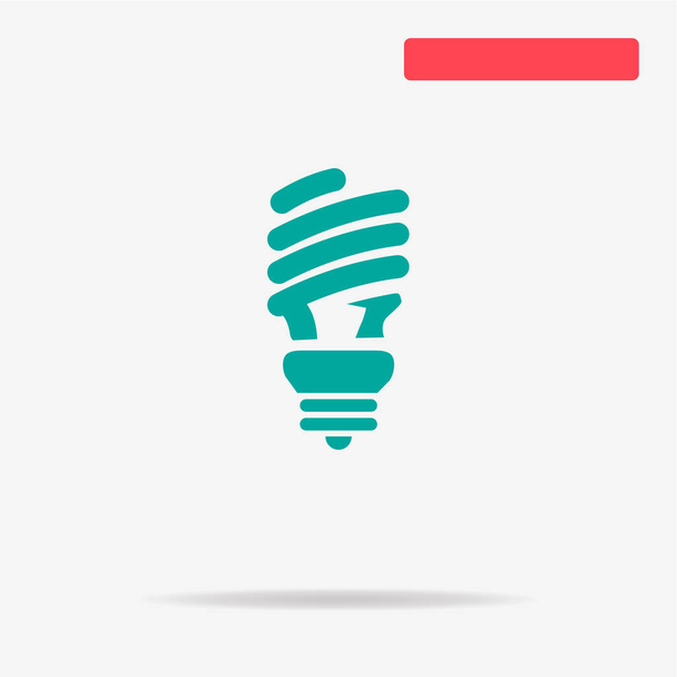 Fluorescent light bulb icon. Vector concept illustration for design. - Vector, Image