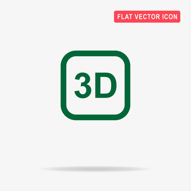 3D-Symbol. Vektor-Konzept Illustration für Design. - Vektor, Bild