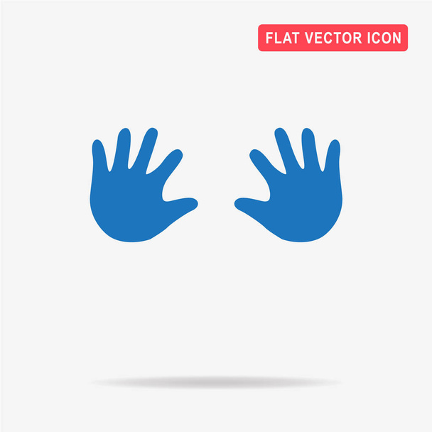 Dětské ruce ikona. Vektorové ilustrace koncept pro design. - Vektor, obrázek