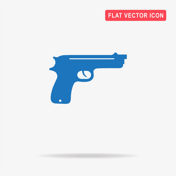 Het pictogram van het pistool. Vectorillustratie concept voor ontwerp. - Vector, afbeelding