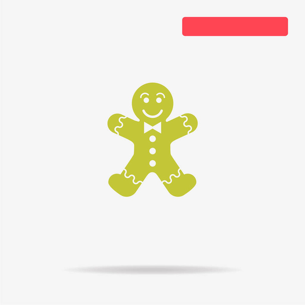 Gingerbread man icon isolated on white background  - Vektor, obrázek