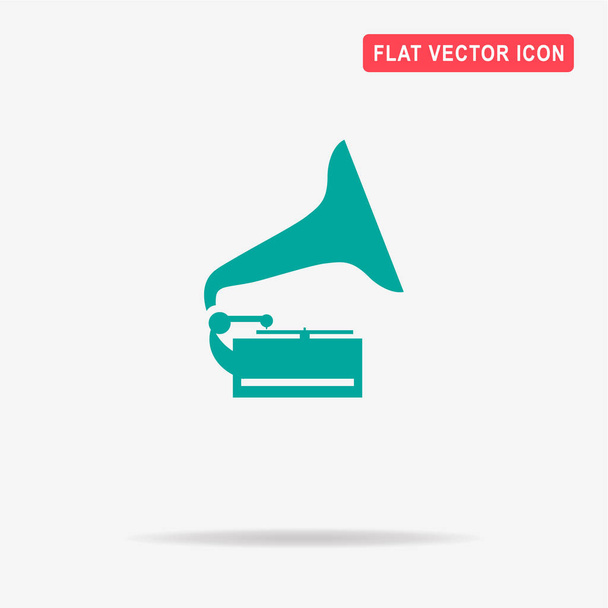 Gramophone icon. Vector concept illustration for design. - Vector, Image