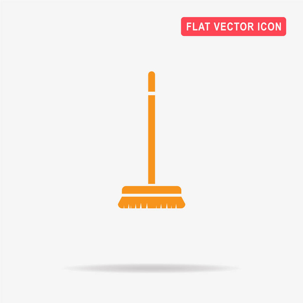 Broom icon. Vector concept illustration for design. - Vector, Image