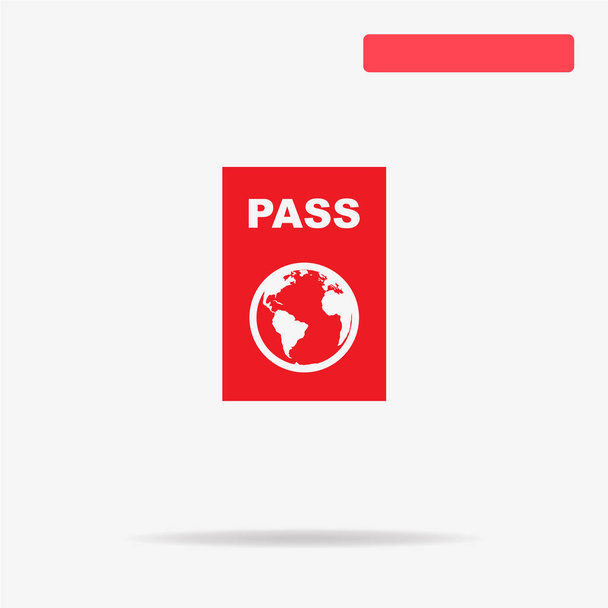 Passport icon. Vector concept illustration for design. - Vector, Image