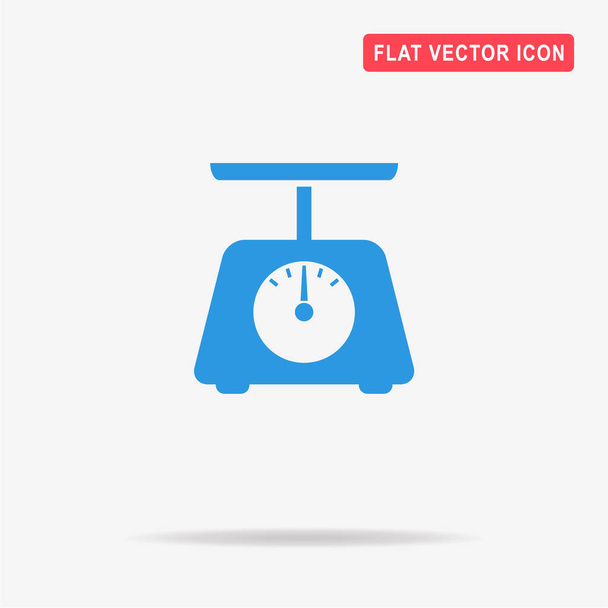Kitchen scales icon. Vector concept illustration for design. - Vector, Image