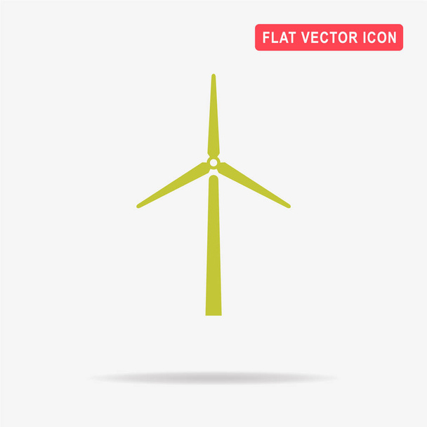 Het pictogram van de windmolen. Vectorillustratie concept voor ontwerp. - Vector, afbeelding