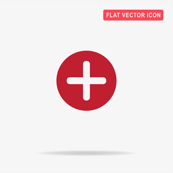 Plus icon. Vector concept illustration for design. - Vector, Image
