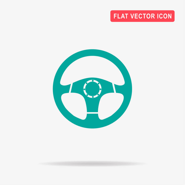 Steering wheel icon. Vector concept illustration for design. - Vector, Image