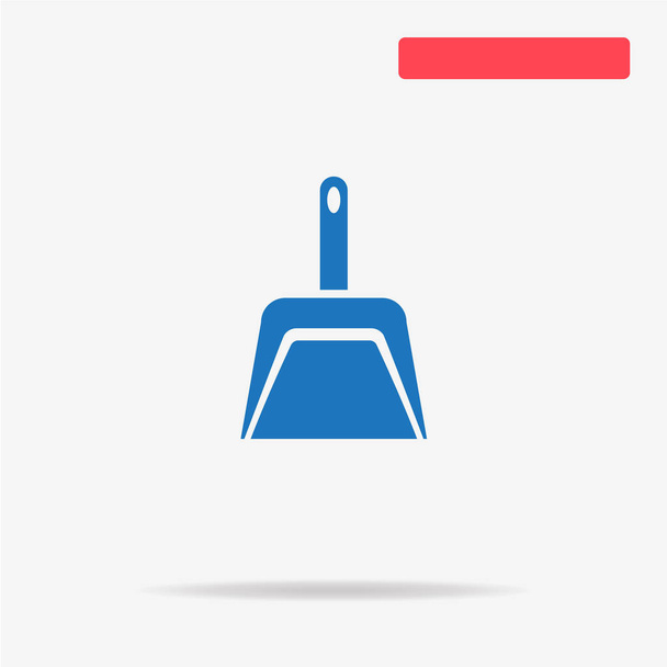 Dustpan icon. Vector concept illustration for design. - Vector, Image