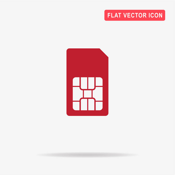 Sim card icon. Vector concept illustration for design. - Vector, Image