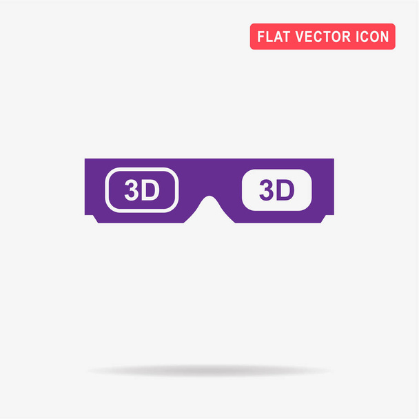 3D-s szemüveg ikonra. Vektor-koncepció illusztráció design. - Vektor, kép