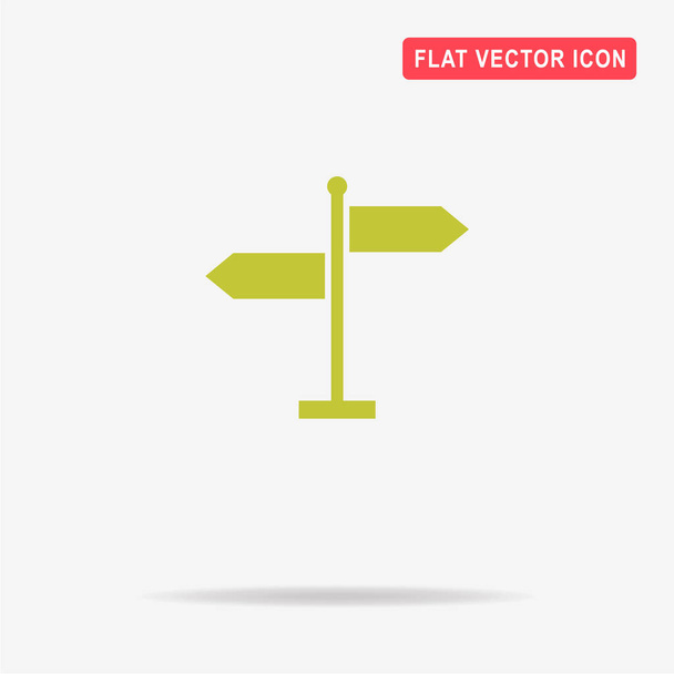 Direction sign icon. Vector concept illustration for design. - Vector, Image