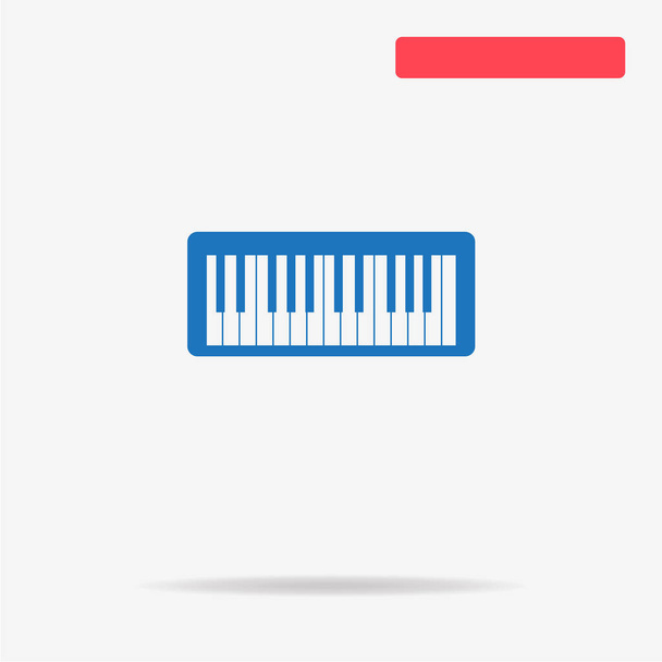 MIDI klavye simgesini. Vektör konsept illüstrasyon tasarımı için. - Vektör, Görsel