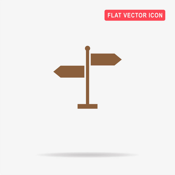 Direction sign icon. Vector concept illustration for design. - Vector, Image