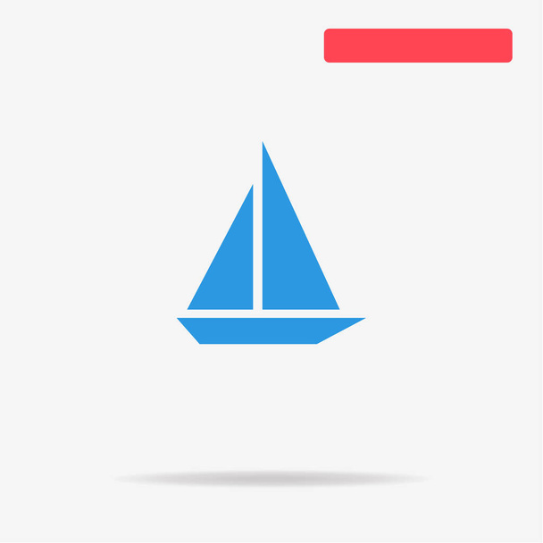 船ヨットのアイコン。デザインのベクトルの概念図. - ベクター画像