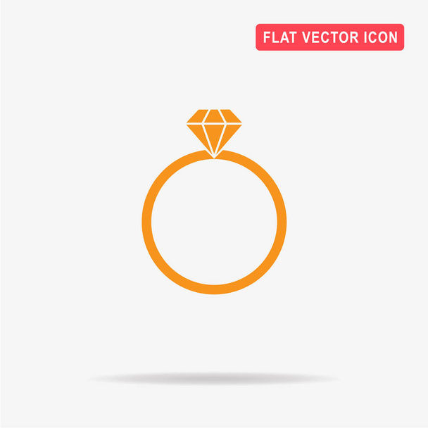 Diamantový prsten ikona. Vektorové ilustrace koncept pro design. - Vektor, obrázek
