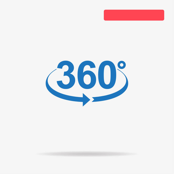 Angle 360 degrees icon. Vector concept illustration for design. - Vector, Image