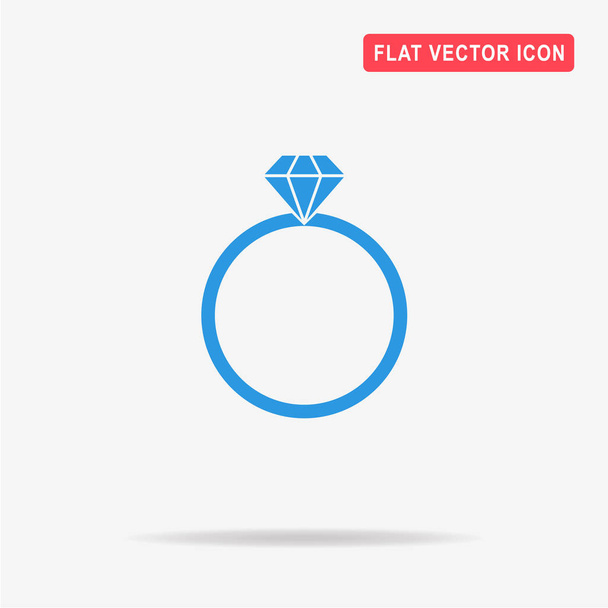 Diamantový prsten ikona. Vektorové ilustrace koncept pro design. - Vektor, obrázek