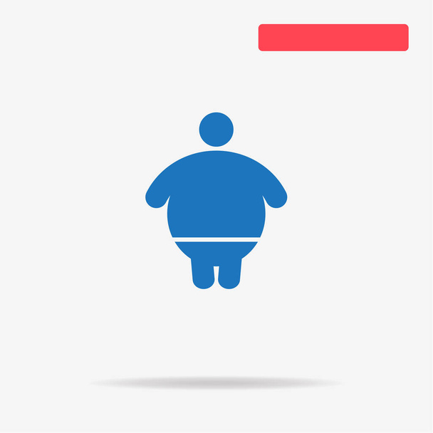 Obézní muž ikona. Vektorové ilustrace koncept pro design. - Vektor, obrázek