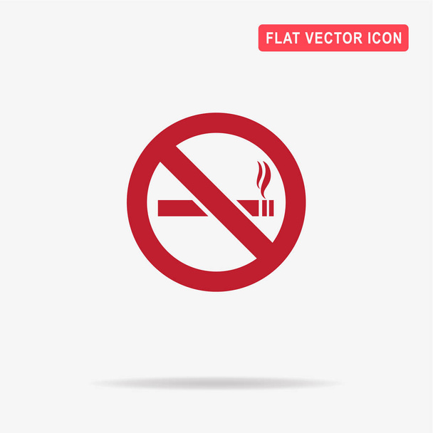 Κανένα εικονίδιο σημάδι το κάπνισμα. Vector εικονογράφηση έννοια για το σχεδιασμό. - Διάνυσμα, εικόνα