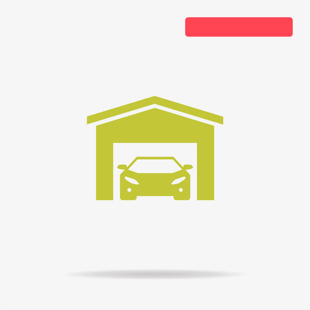 Garage icon. Vector concept illustration for design. - Vector, Image