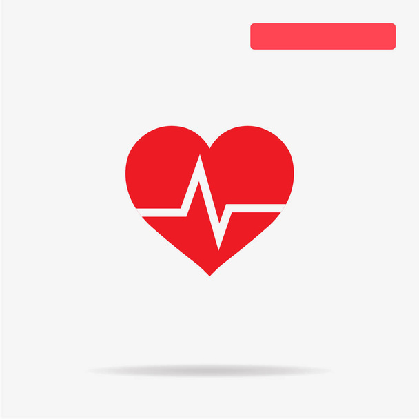Heartbeat icon. Vector concept illustration for design. - Vektor, kép