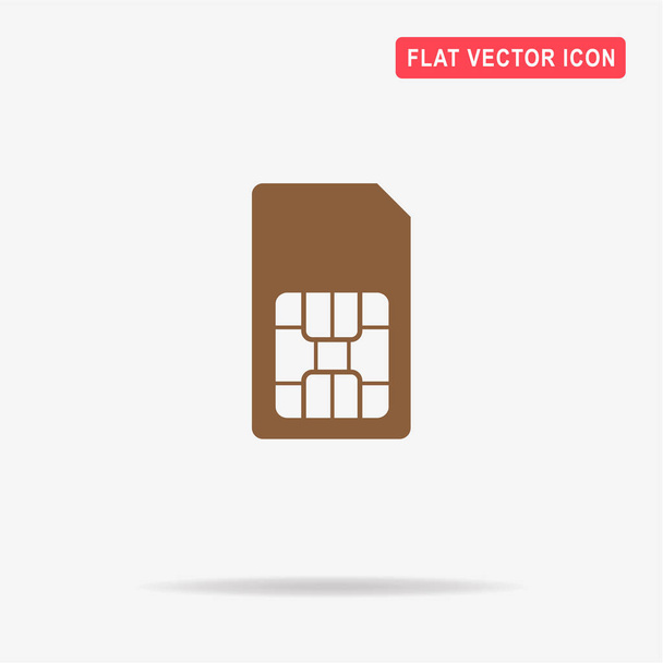 Sim card icon. Vector concept illustration for design. - Vector, Image