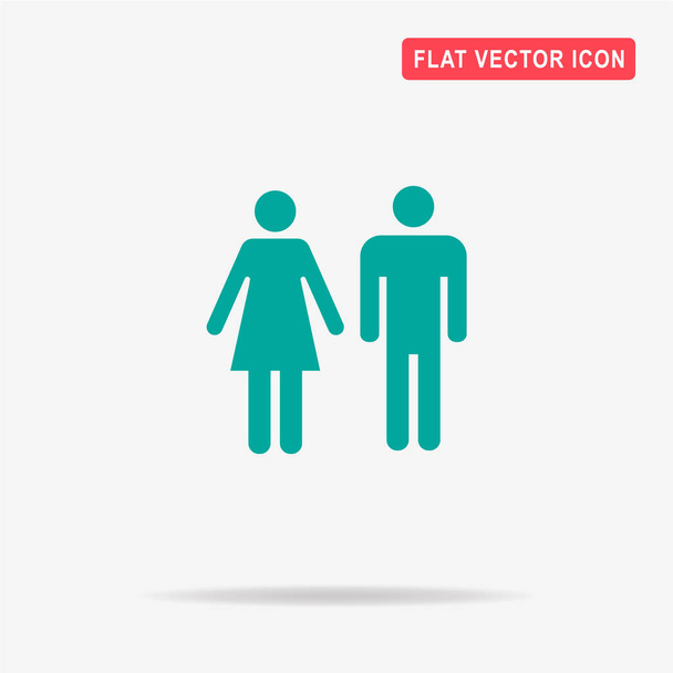 Man and woman icon. Vector concept illustration for design. - Vector, Image