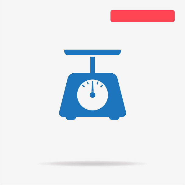 Kitchen scales icon. Vector concept illustration for design. - Vector, Image