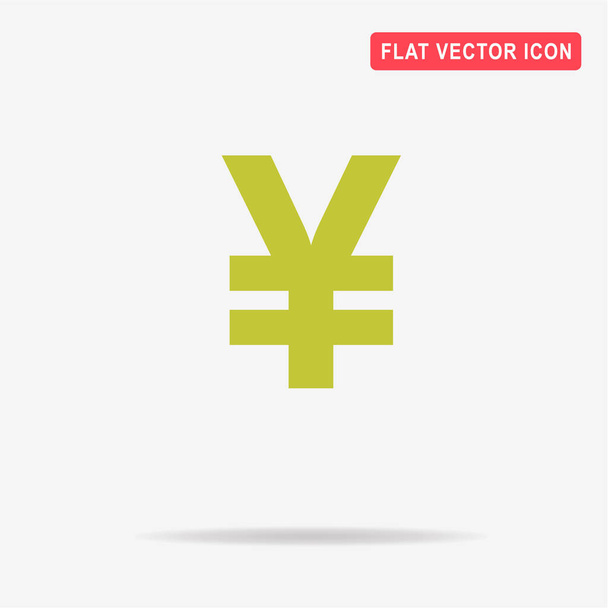 Kínai yuan ikonja. Vektor-koncepció illusztráció design. - Vektor, kép