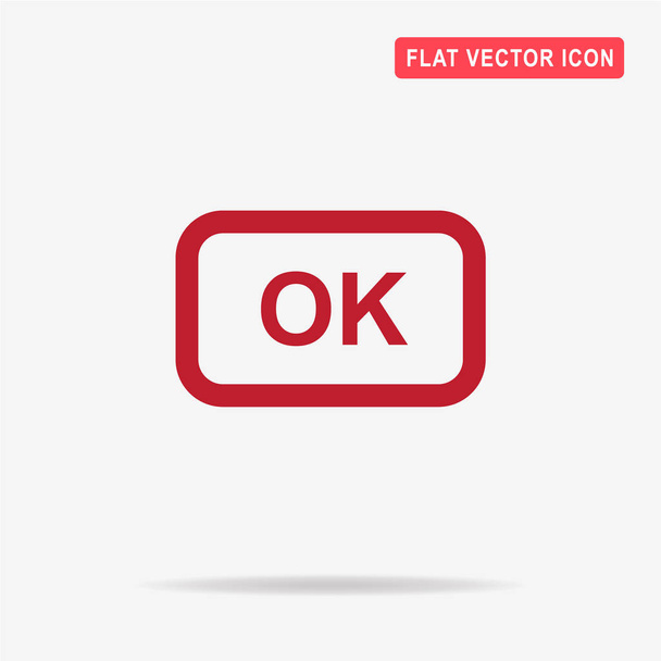 Ícone do botão OK. Ilustração do conceito de vetor para design
. - Vetor, Imagem