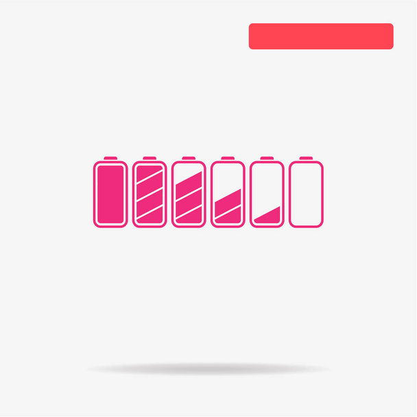 Battery icon. Vector concept illustration for design. - Vector, afbeelding