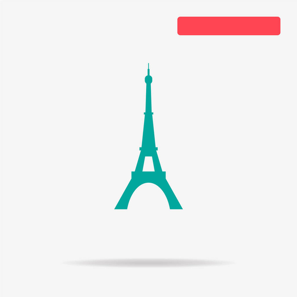 Eiffel tower icon. Vector concept illustration for design. - Vector, Image