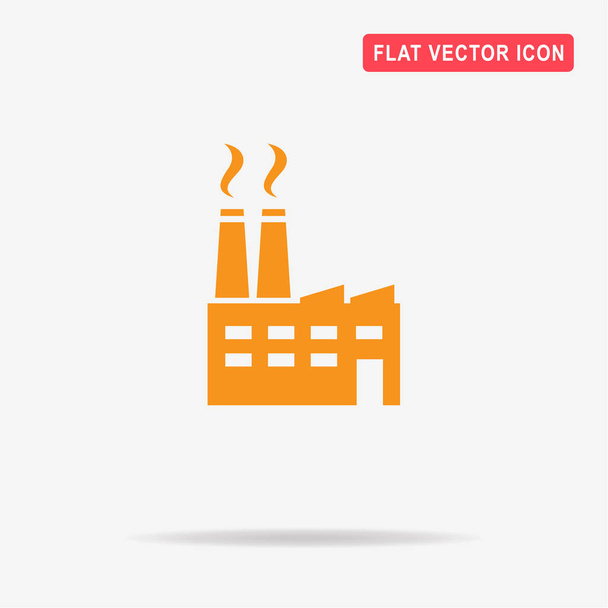 Het pictogram van de fabriek. Vectorillustratie concept voor ontwerp. - Vector, afbeelding