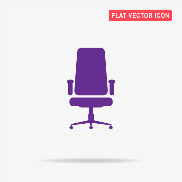 Irodai szék ikonra. Vektor-koncepció illusztráció design. - Vektor, kép