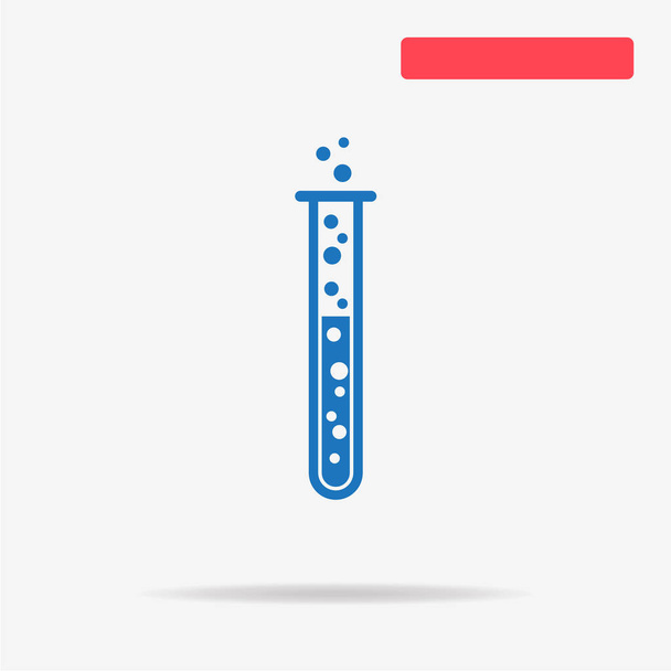 Test tube icon. Vector concept illustration for design. - Vector, Image