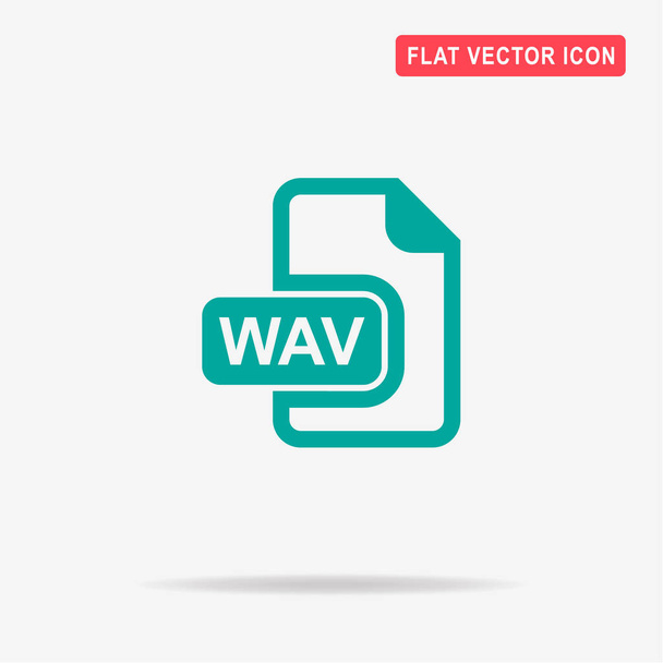 Wav ファイルのアイコン。デザインのベクトルの概念図. - ベクター画像