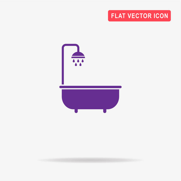 Shower bath icon. Vector concept illustration for design. - Vector, Image