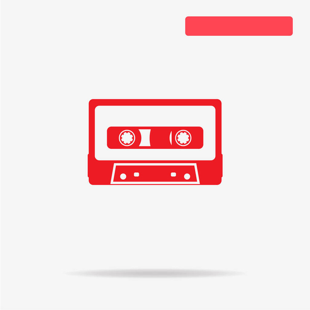 Cassette icon. Vector concept illustration for design. - Vektor, Bild