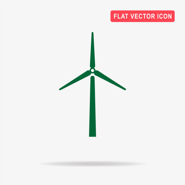 Het pictogram van de windmolen. Vectorillustratie concept voor ontwerp. - Vector, afbeelding