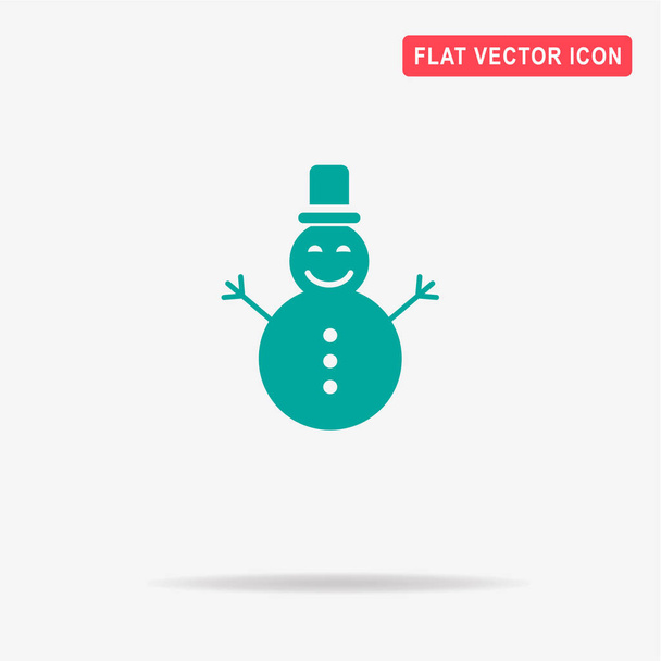 Icono muñeco de nieve de Navidad. Ilustración del concepto vectorial para el diseño
. - Vector, Imagen